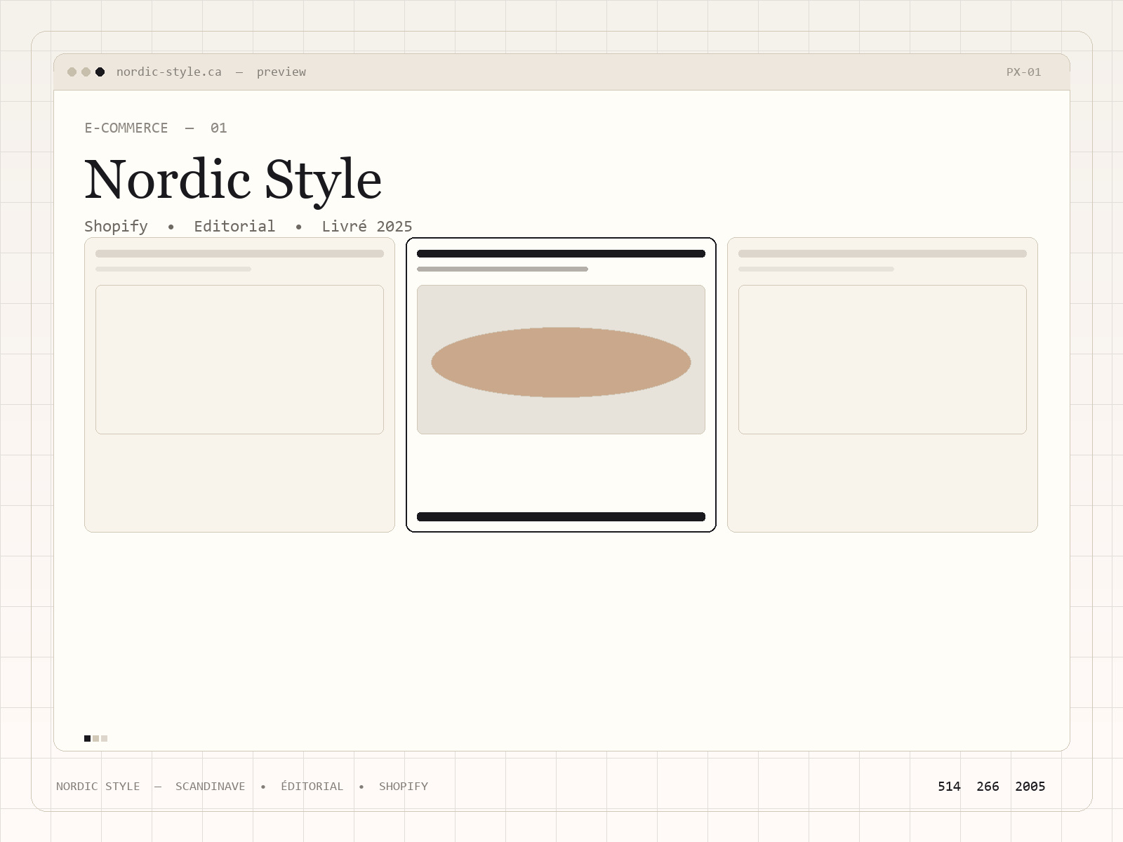 Nordic — Shopify e-commerce — linen collection